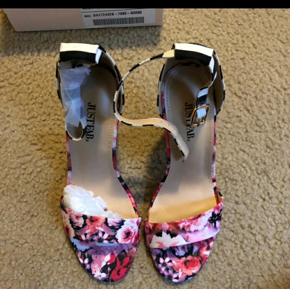 Justfab Floral Heels